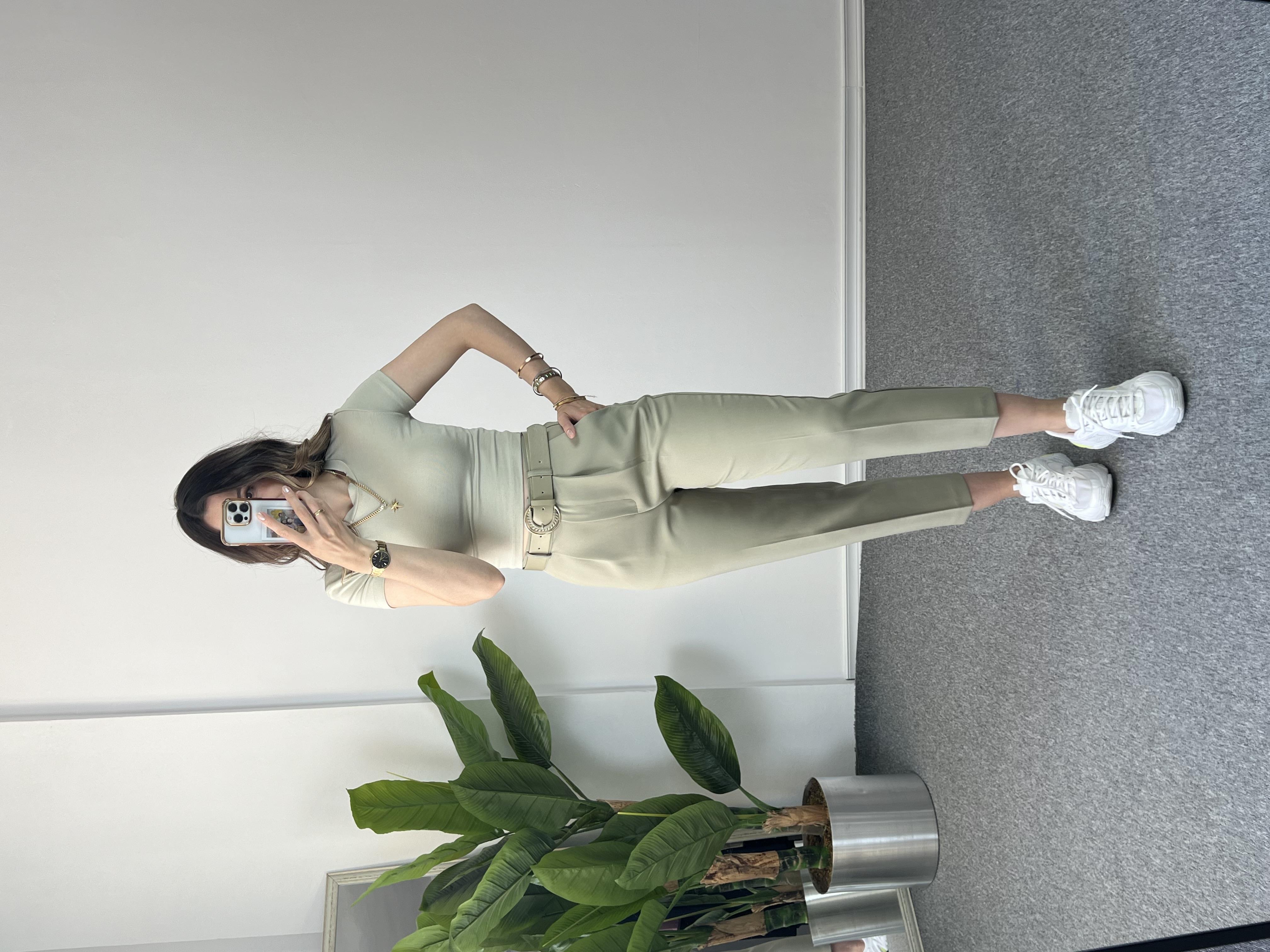 Orjinal Marka Mint Crop Tshırt