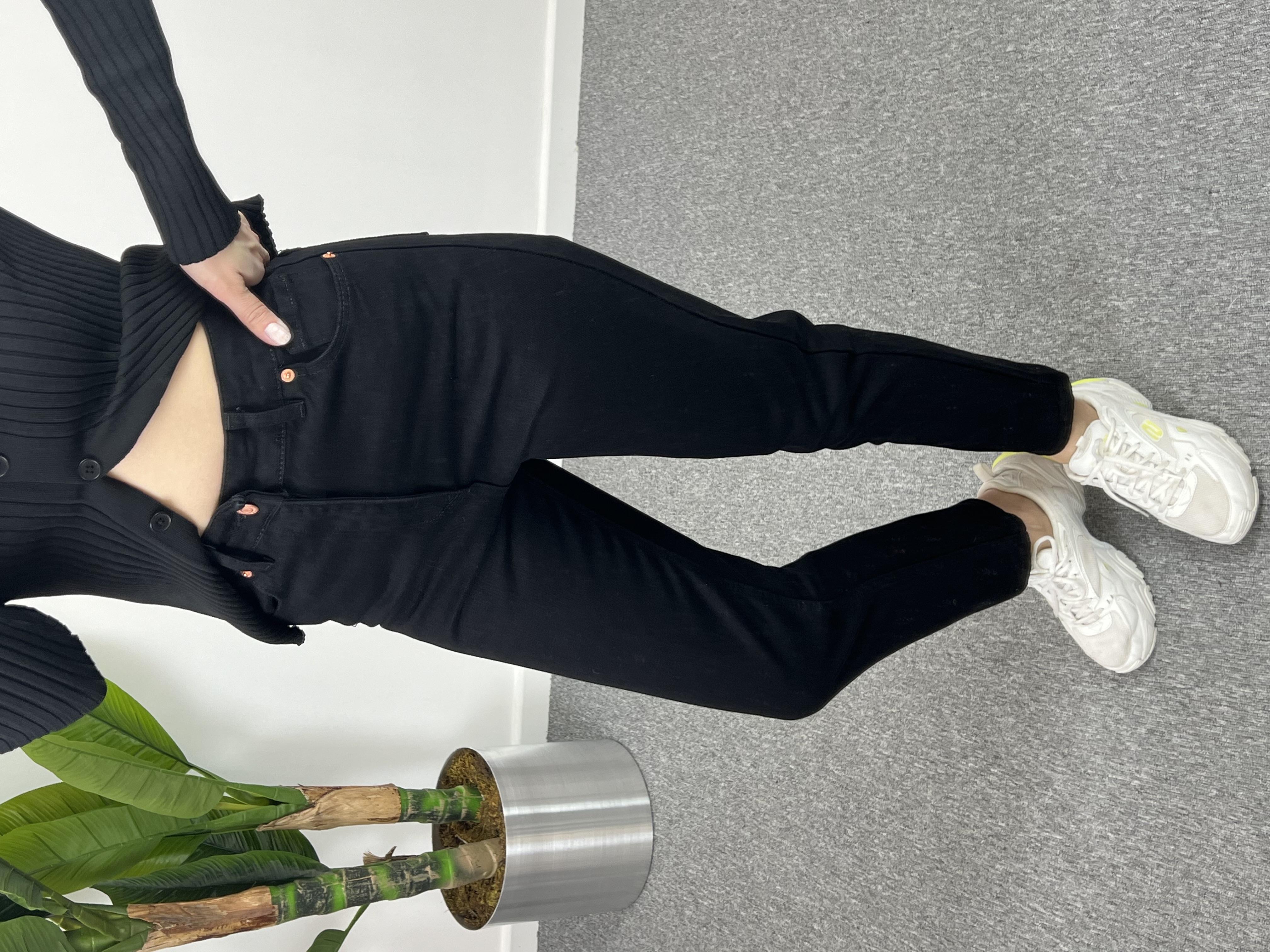 Orjinal Marka ZR Siyah Mom Jean