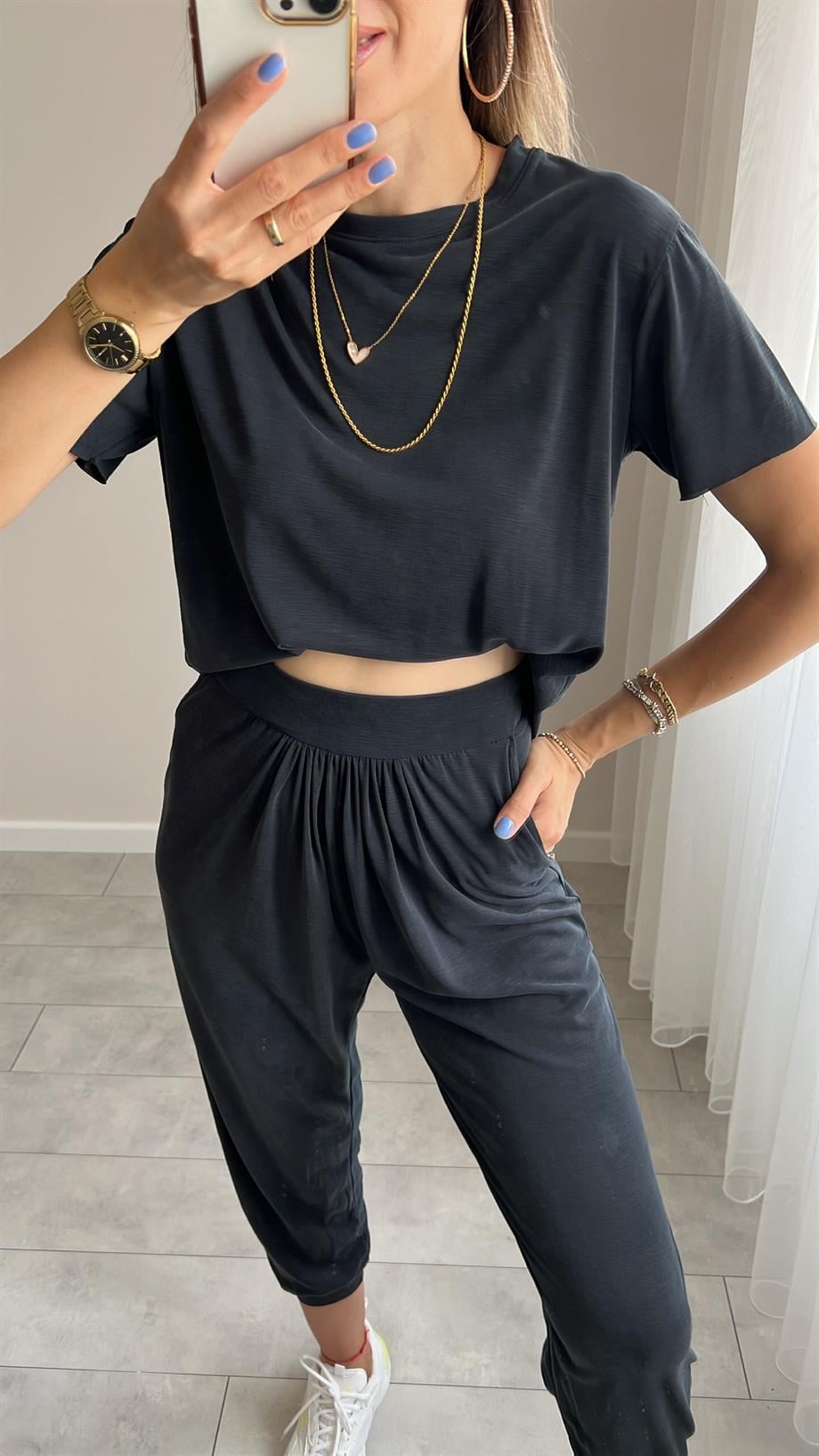 Modal Kumaş Kısa Kollu Takım