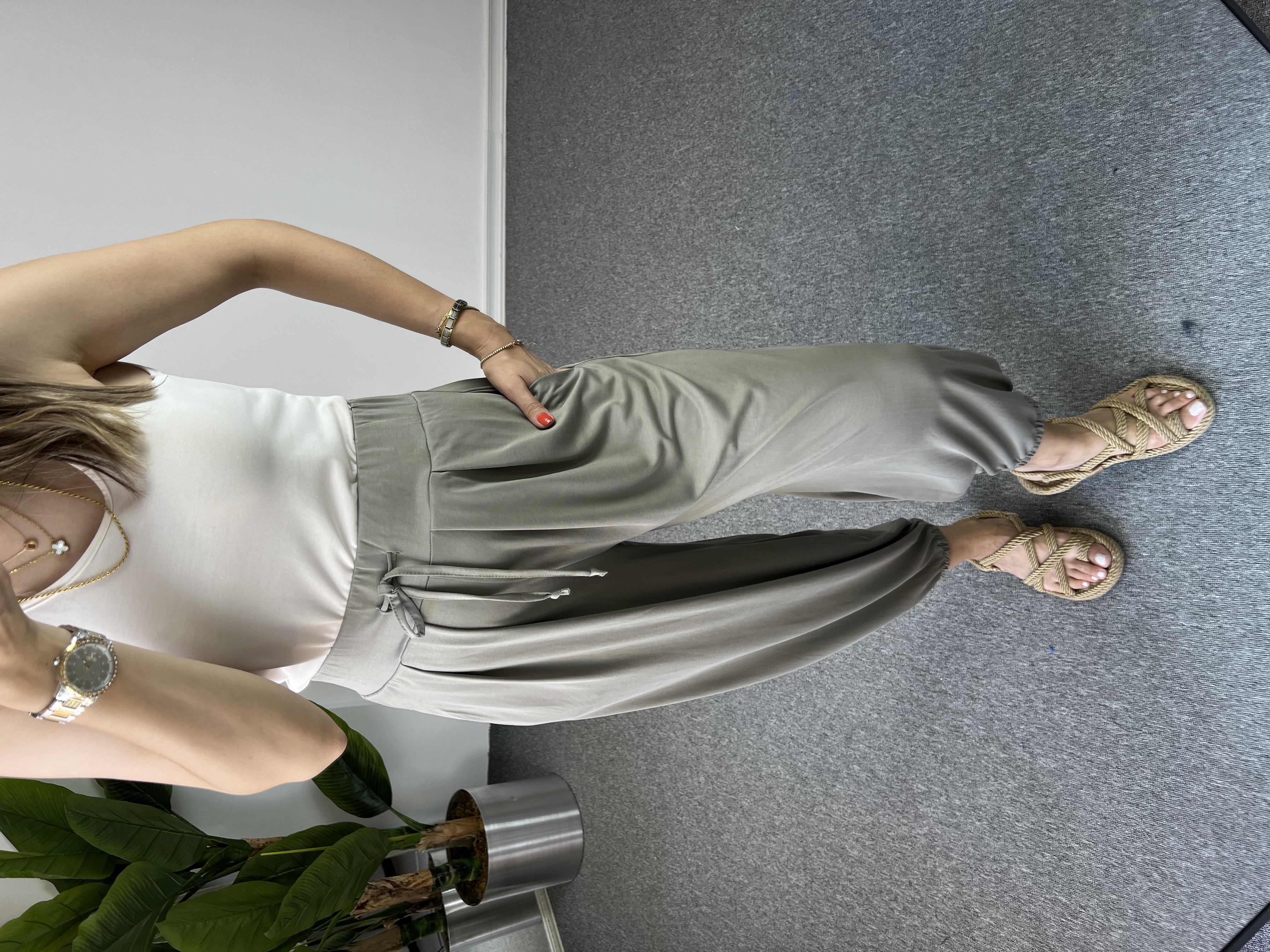 Paçası Lastikli Çağla Modal Şalvar