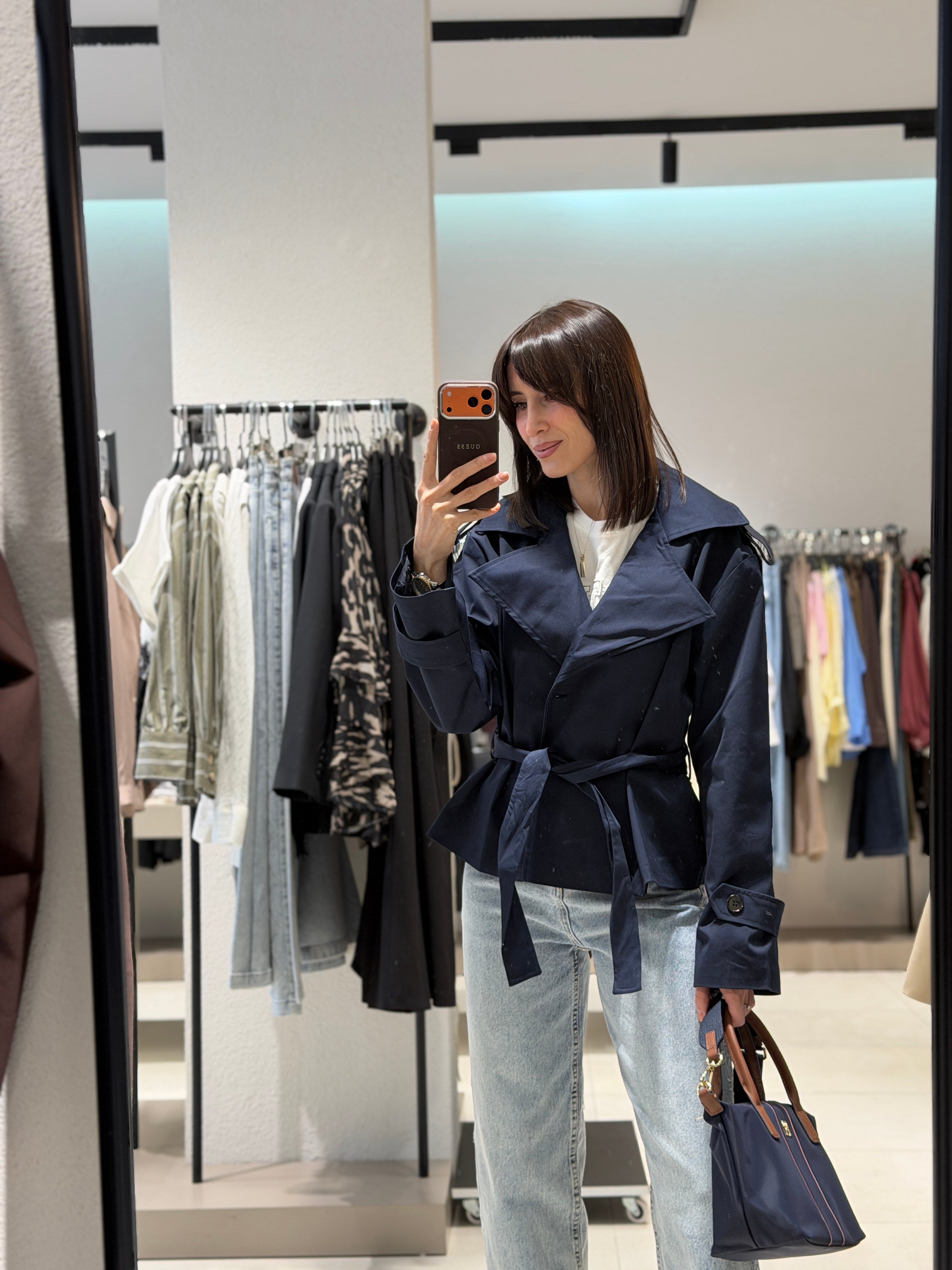 Premium Kısa Trençkot LACİVERT