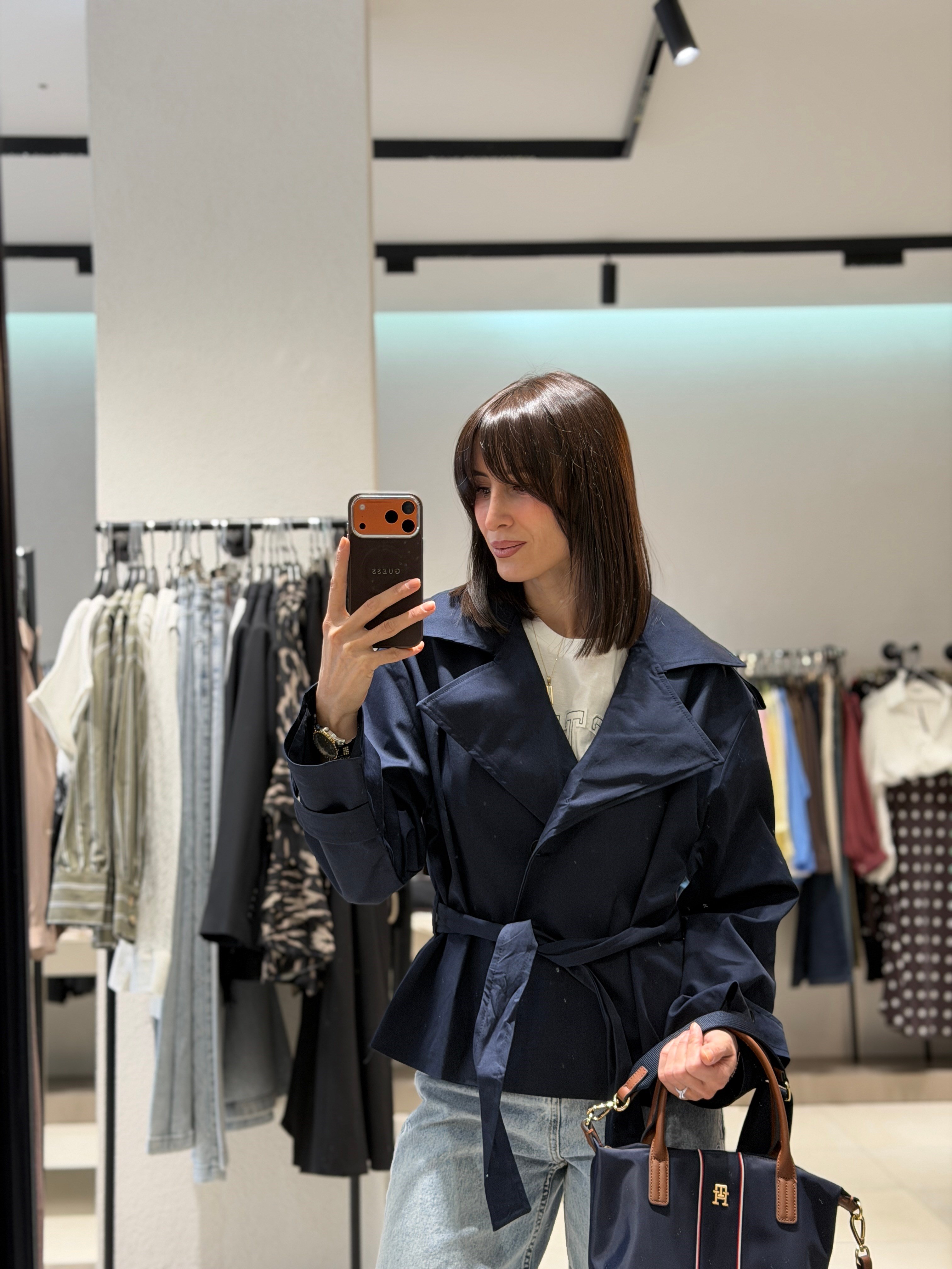 Premium Kısa Trençkot LACİVERT