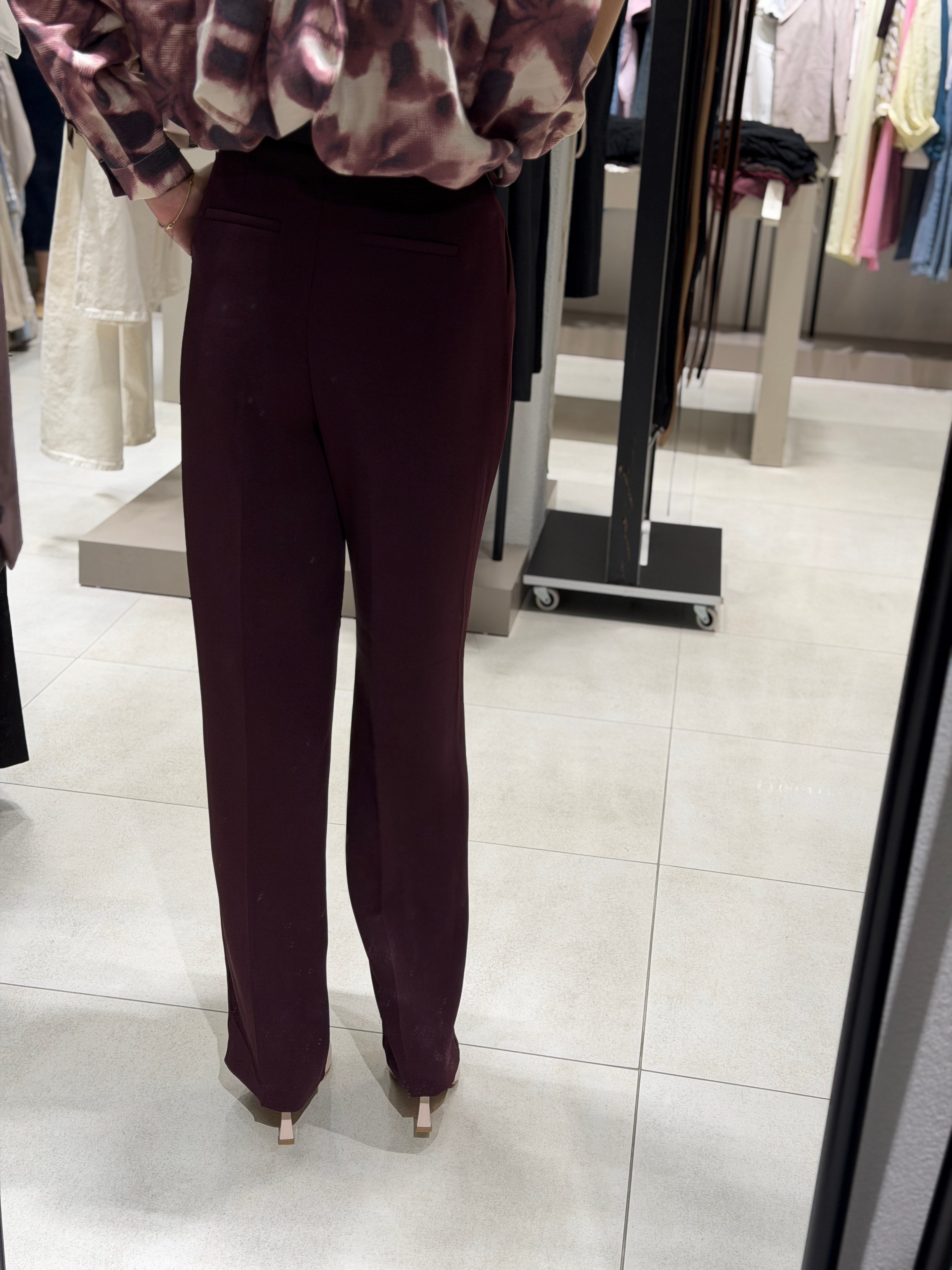 Premium Palazzo Pantolon BORDO