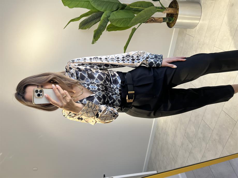 Saten Bağlamalı Bluz