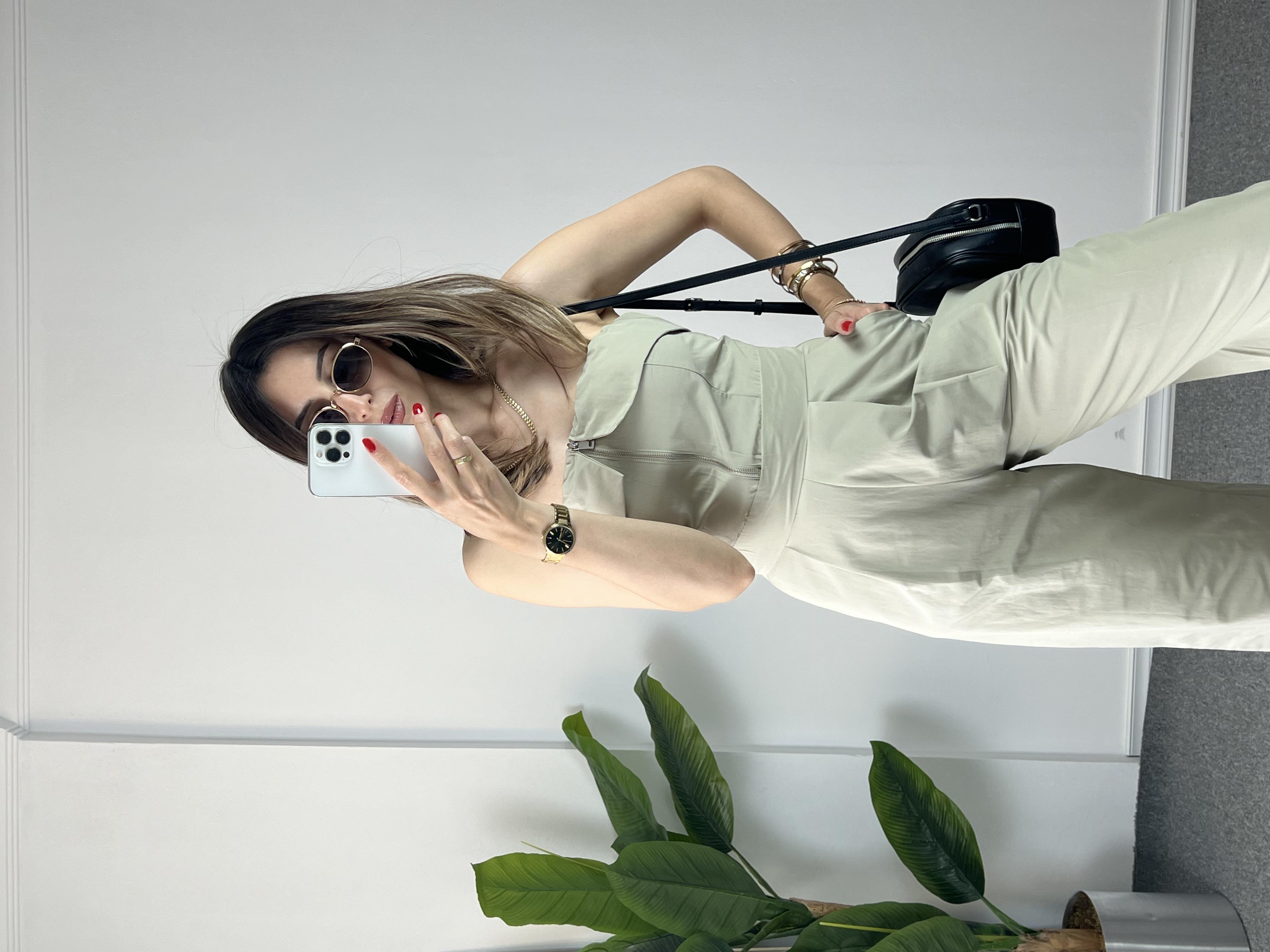 Straplez Çağla Yeşil Tulum 