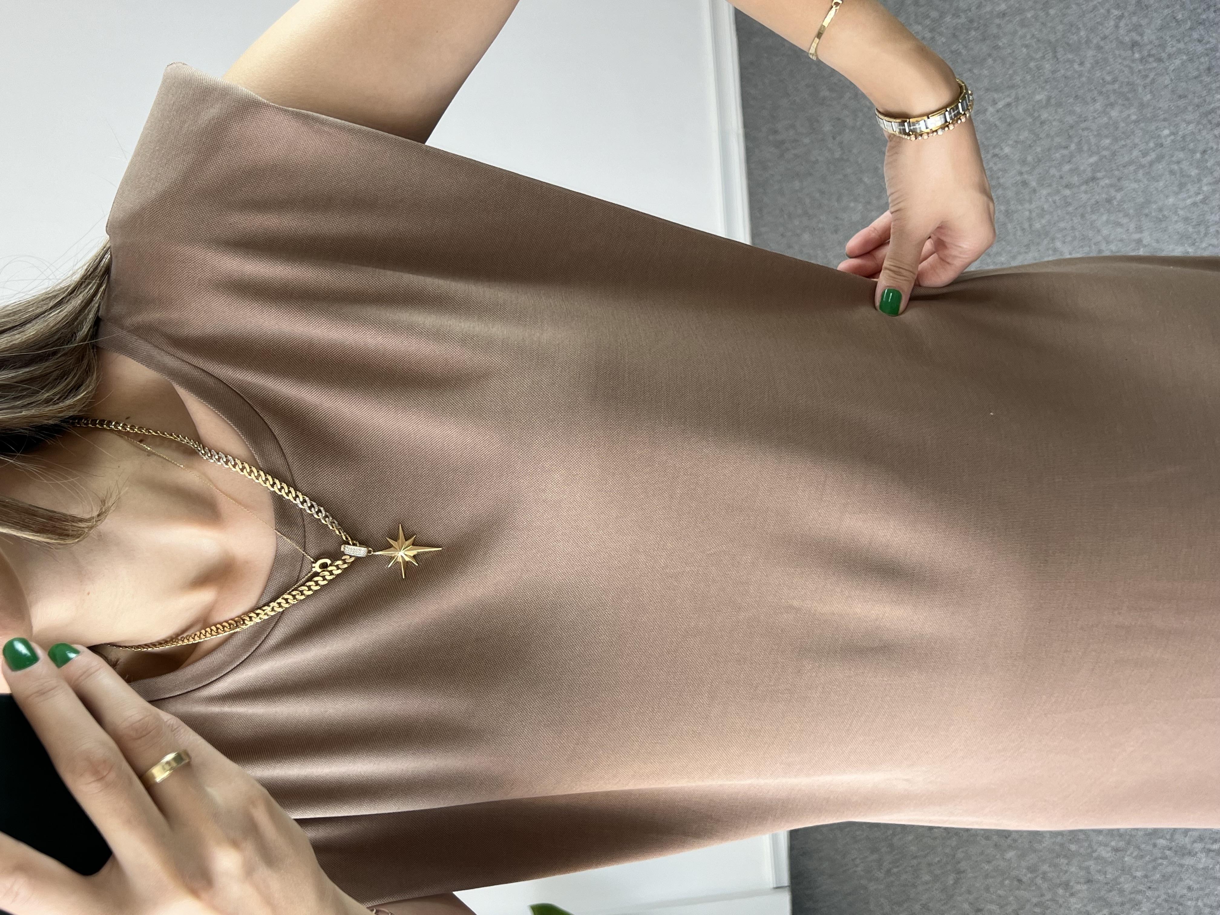 Vatkalı Kahve Modal Elbise