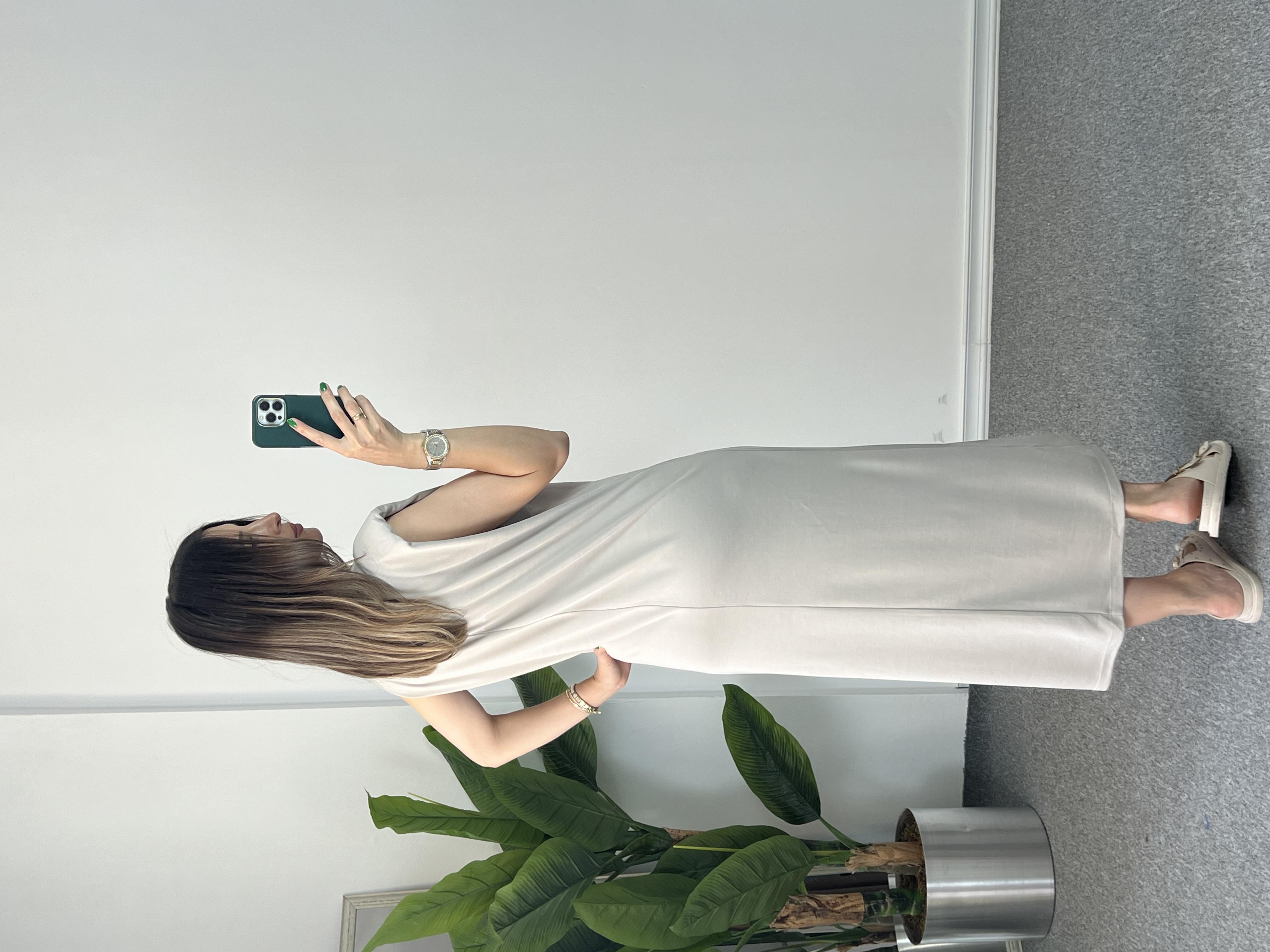 Vatkalı Taş Modal Elbise