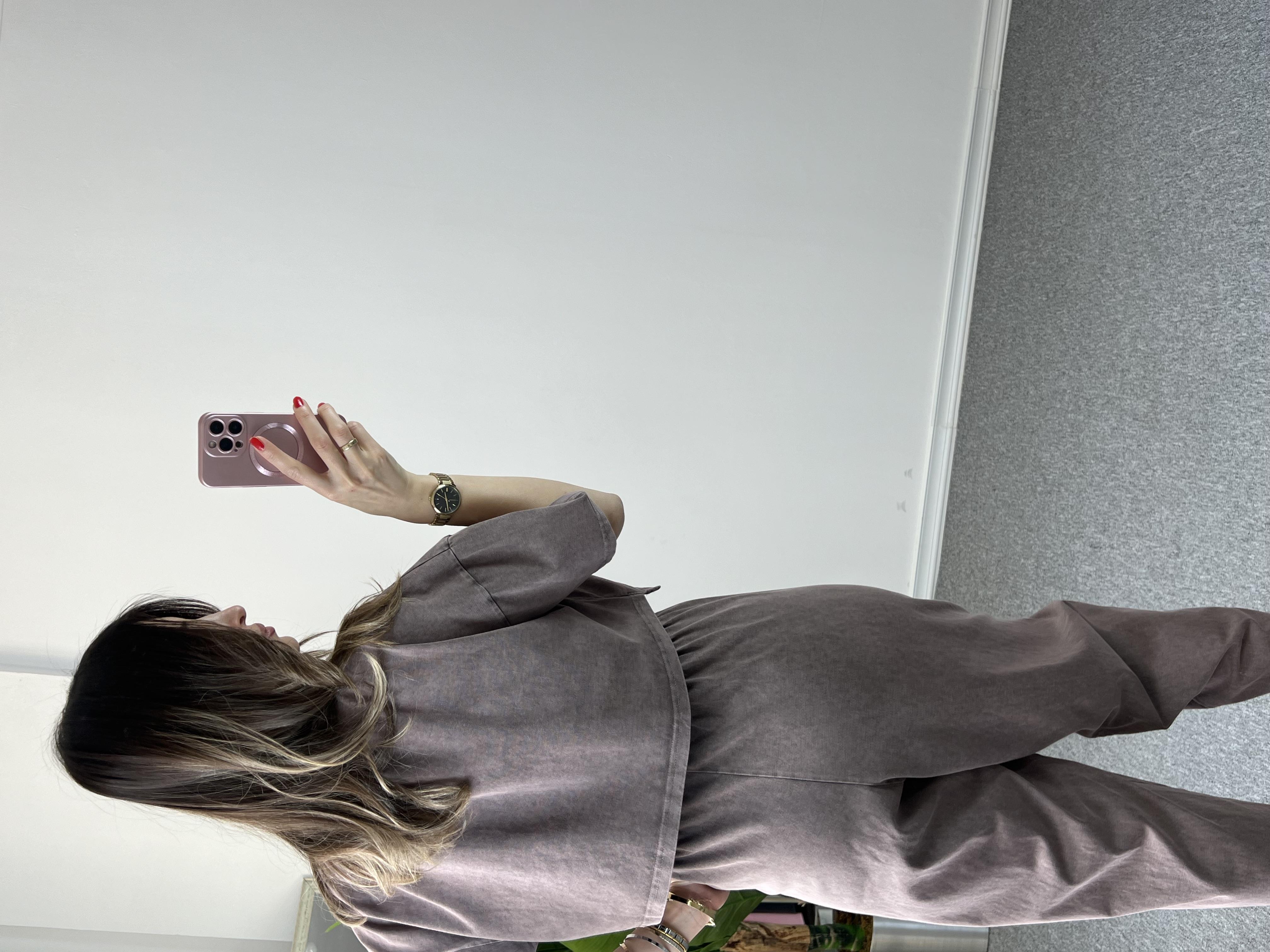 Yıkamalı Kahve Crop Takım