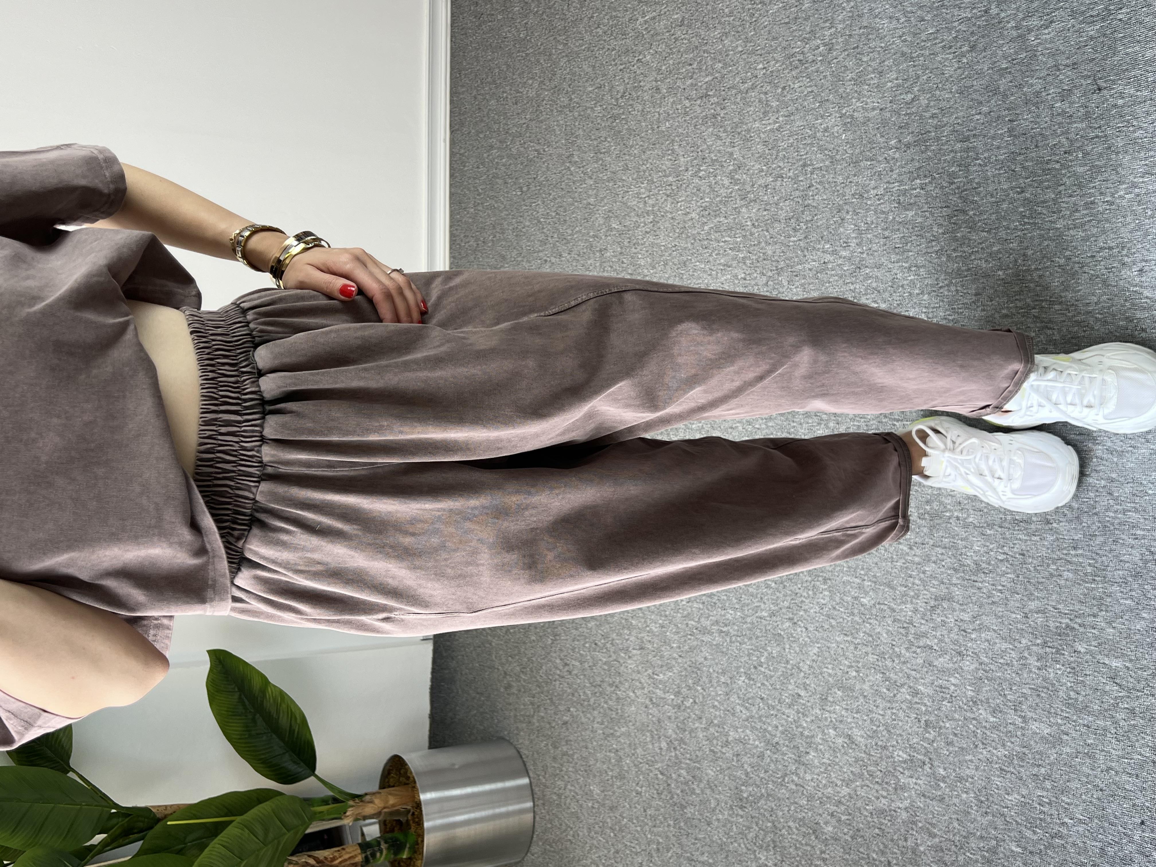 Yıkamalı Kahve Crop Takım