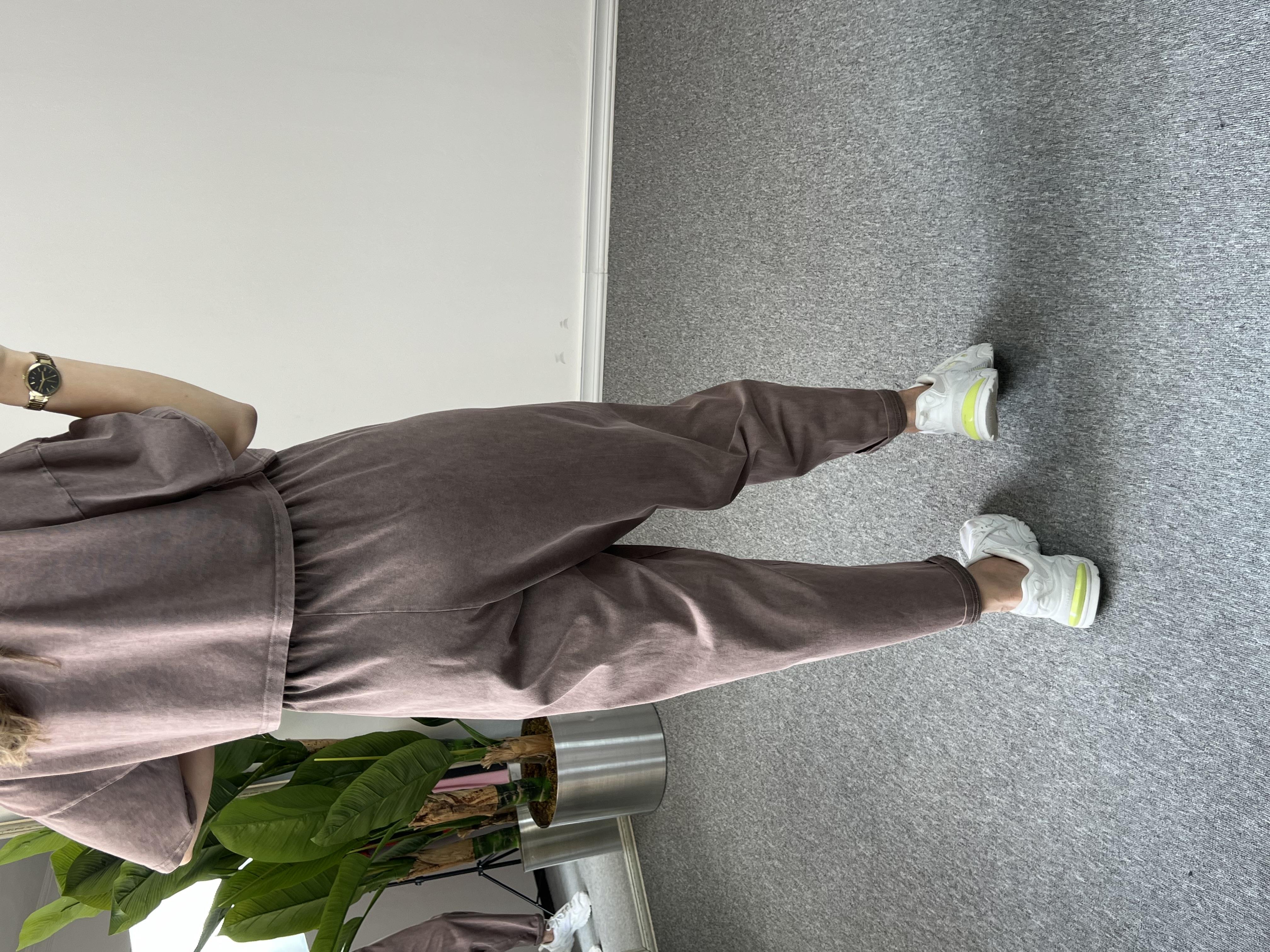 Yıkamalı Kahve Crop Takım