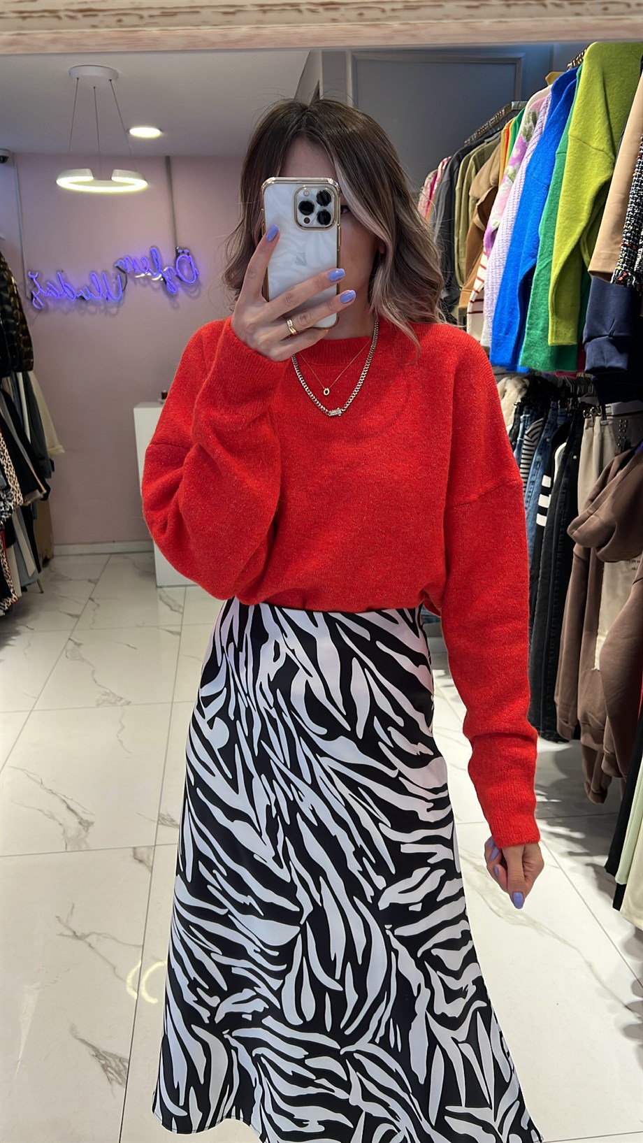 Zebra Saten Etek