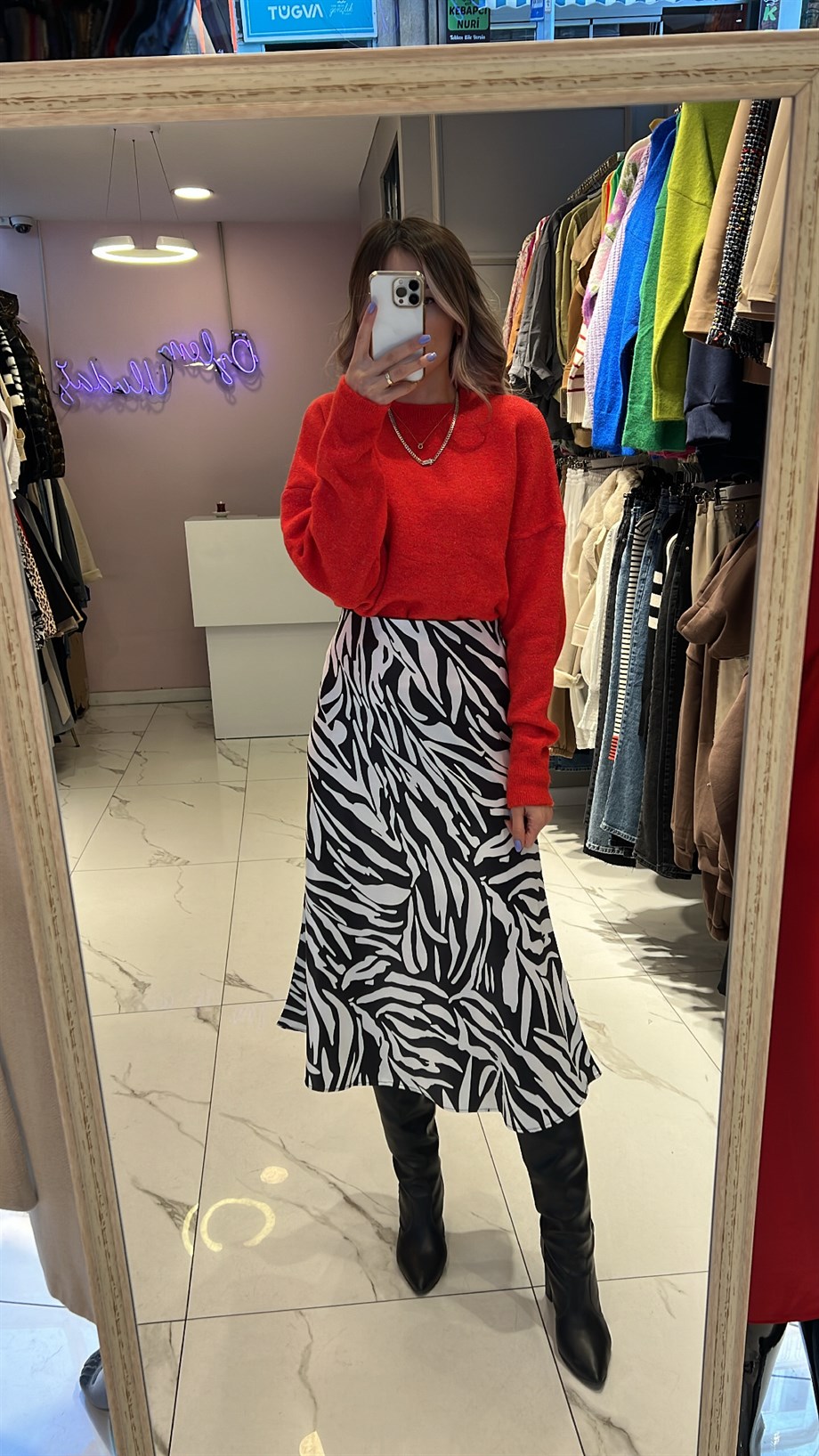 Zebra Saten Etek
