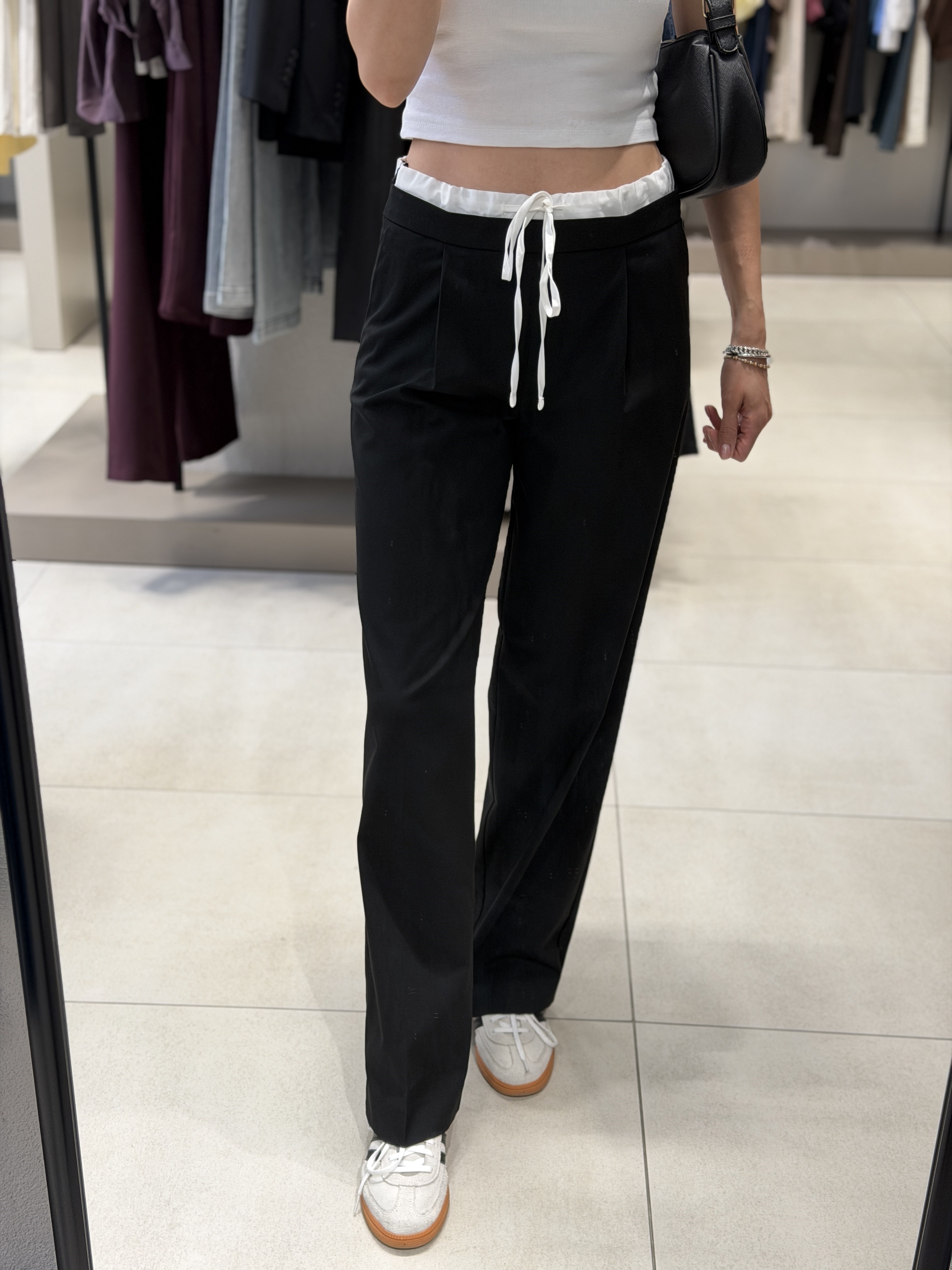 Zr Model Beli Lastikli Pantolon SİYAH