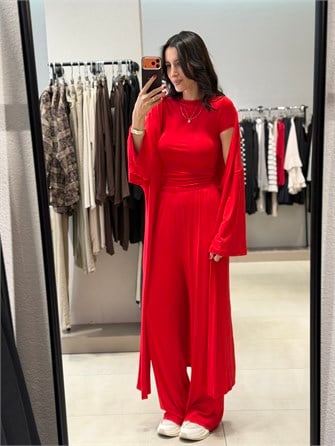 3 Lü Kimono Takım KIRMIZI