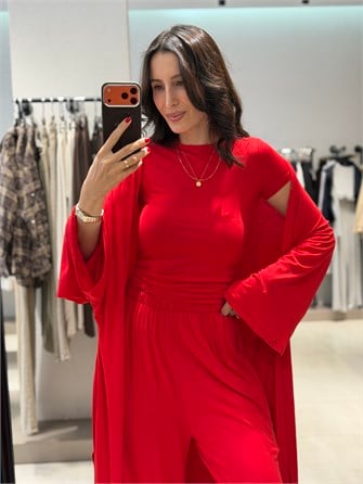 3 Lü Kimono Takım KIRMIZI
