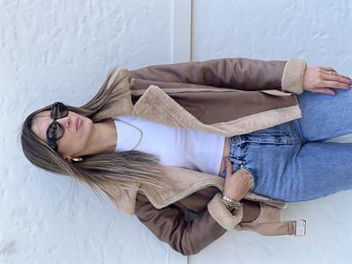 Açık Kahve Bıker Mont 