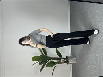 Armalı Kısa Kollu Gri Triko