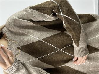 Baklava Desen Vizon Kazak