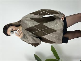 Baklava Desen Vizon Kazak