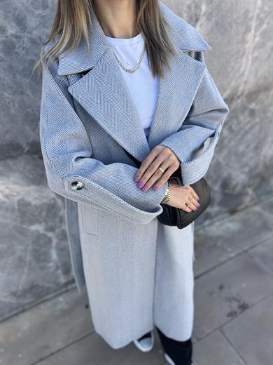 Balık Sırtı Premium Kaşe Kaban