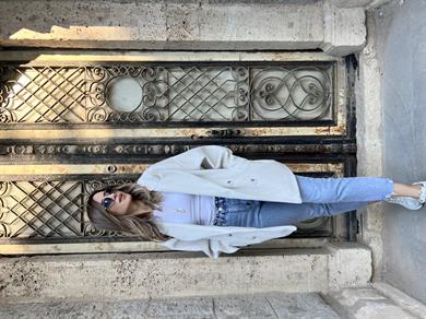 Balıksırtı Desen Owersize Kaban