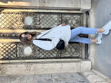 Balıksırtı Desen Owersize Kaban