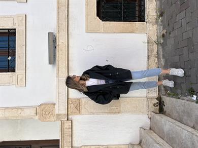 Balıksırtı Desen Owersize Kaban