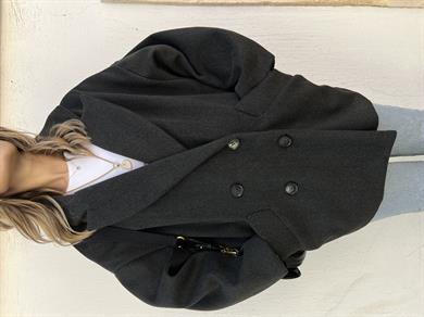 Balıksırtı Desen Owersize Kaban