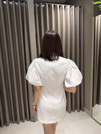 Balon Kol Elbise BEYAZ