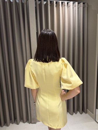 Balon Kol Elbise SARI