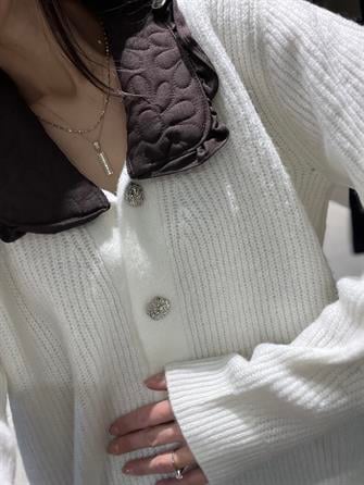 Bebe Yaka Ekru Hırka