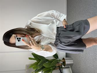 Beli Lastikli Antrasit Tensel Şort