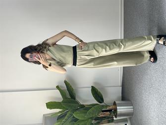 Beli Lastikli Haki Yelekli Takım 