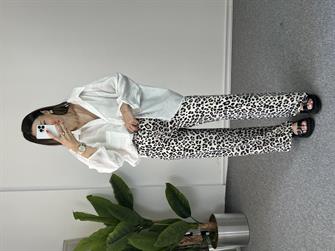 Beli Lastikli Leopar Pantolon