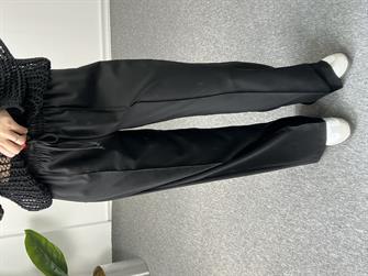 Beli Lastikli Siyah Palazzo Pantolon