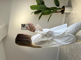 Beyaz Owersize Gömlek 