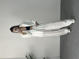 BEYAZ TENSEL GENİŞ PAÇA PANTOLON