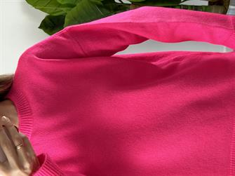 Bisiklet yaka pembe yumoş kazak 