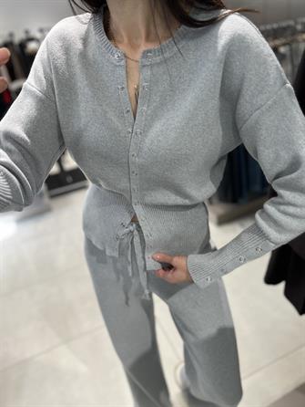 Çıt Çıt Detay Triko Takım GRİ