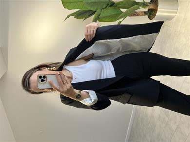 Çizgili Astarlı Owersize Blazer Ceket