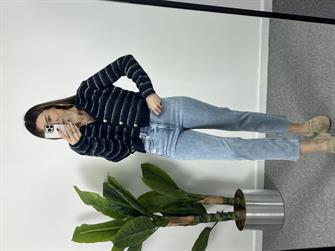 Çizgili Yumoş Lacivert Hırka