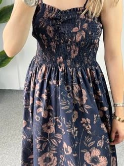 Dilvin Askılı Çiçekli Elbise