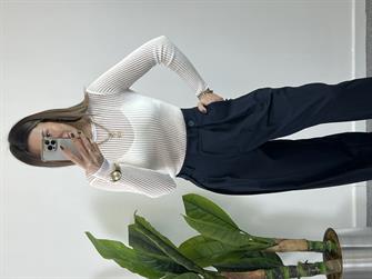 Dilvin Beyaz File Bluz