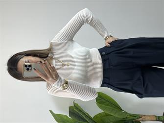 Dilvin Beyaz File Bluz