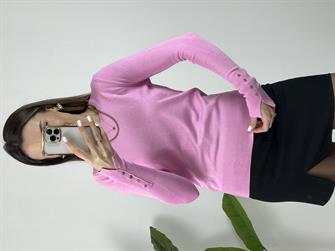 Dilvin Bisiklet Yaka Kol Ortası Droplu Kazak