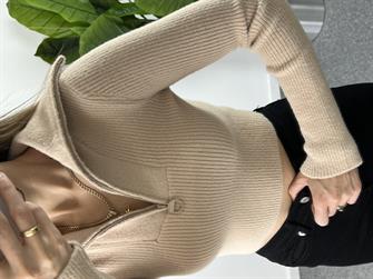 Dilvin Kamyoner Yaka Fitilli Kısa Kazak