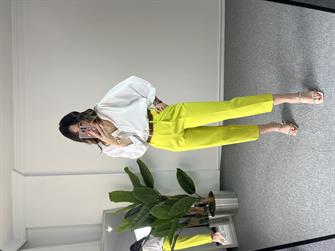 Dilvin Kemerli Yağ Yeşil Havuç Pantolon