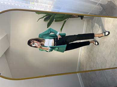 Dilvin Kemerli Yüksek Bel Kumaş Pantolon