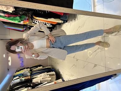 Dilvin Kesik Paça Boyfriend Jean