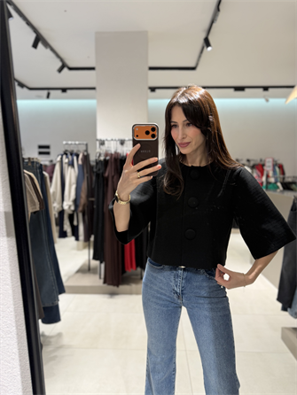 DİLVİN KISA KOLLU ÇELİK TRİKO HIRKA SİYAH